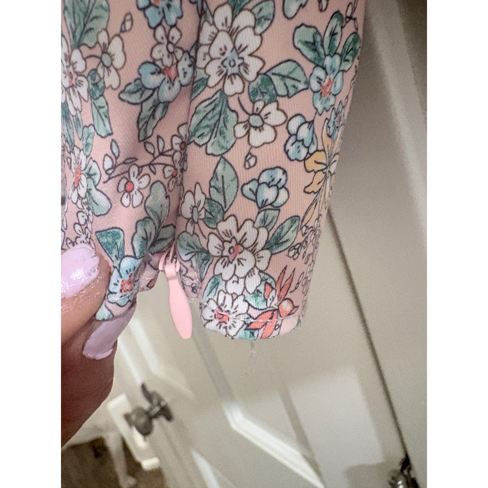 Endless Rose Pink Floral Puff Sleeve V-Neck Crop Top - Picture 4 of 4